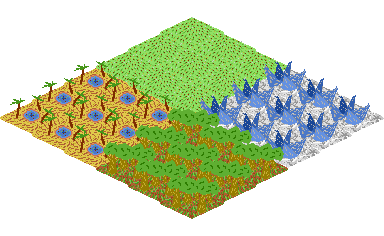 An Example of the Isometric Tiles being used.